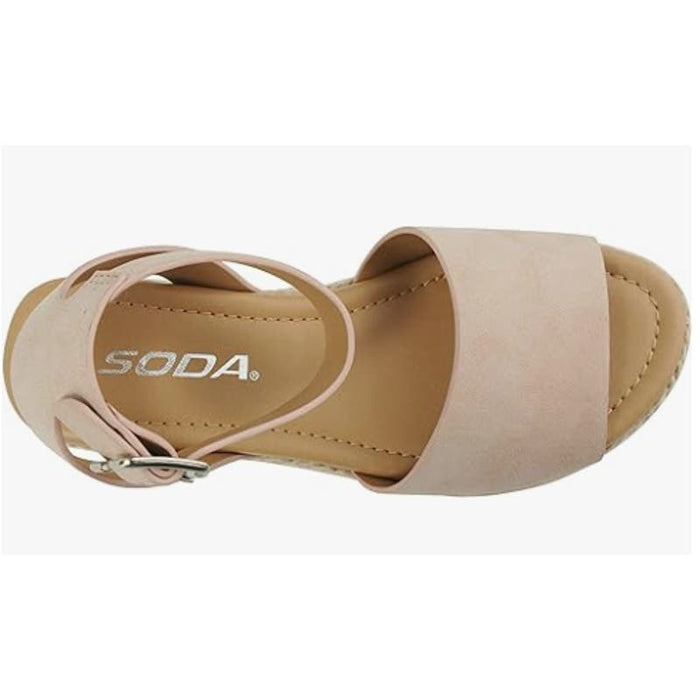 "Soda Little Kids/Girls Topic-IIS Espadrille Flatform Wedge Open Toe Sandal"
