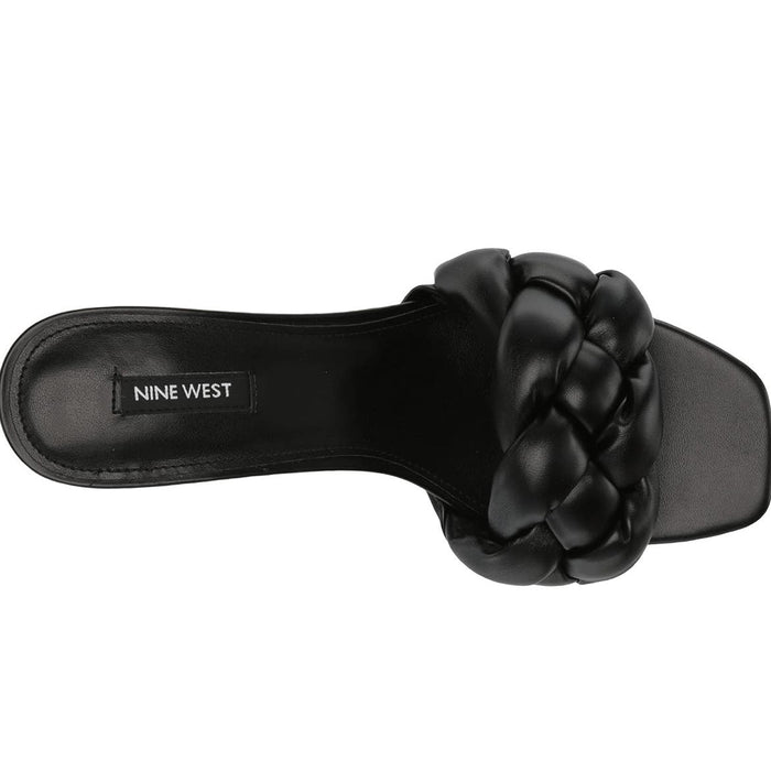 NINE WEST Women's Gotit3 Heeled Sandal Sz 8.5 Trendy, Versatile Braided Shoes