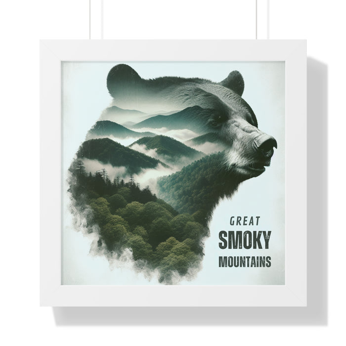 Great Smoky Mountains Framed Vertical Poster Premium Quality Black Frame Great Gift, Outdoors, Husband Gift, Teacher Gift, Wife Gift