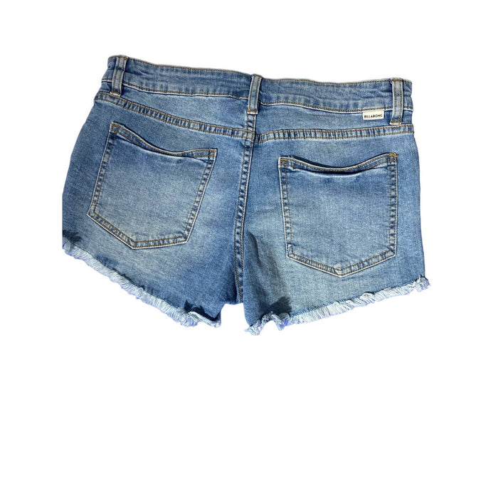 Billabong cotton denim jean shorts lace up front women’s SZ 27