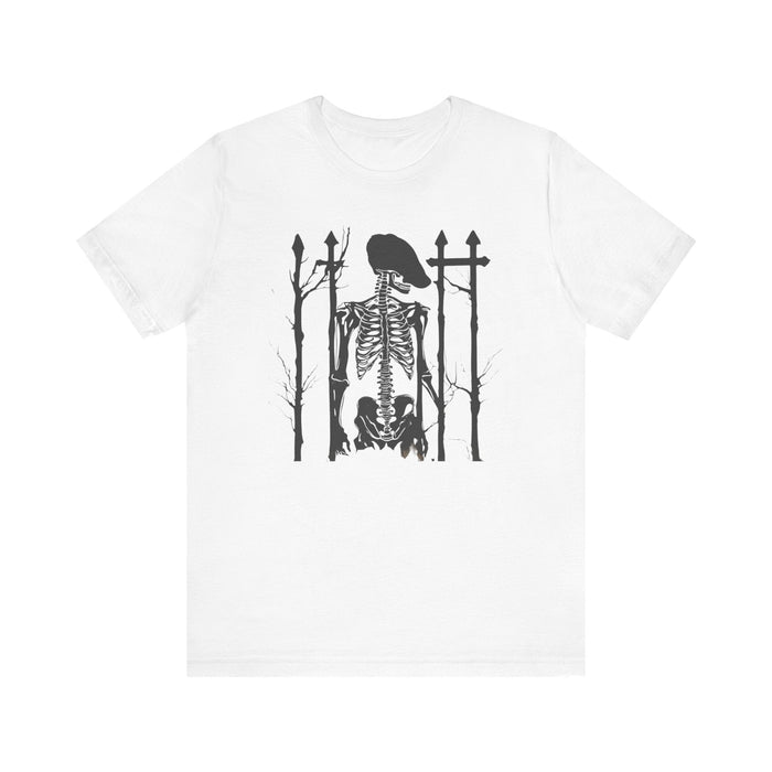 Final Resting Place Skeleton in Graveyard Unisex Jersey Short Sleeve Tee Mens Gift Boyfriend Gift Grunge Gothic Cotton Tshirt