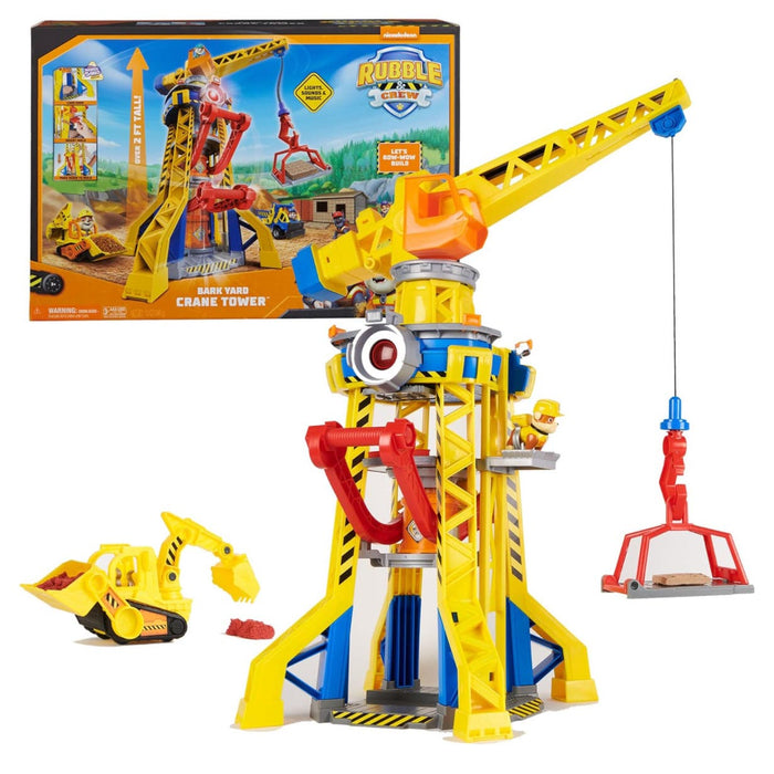 Rubble & Crew, Bark Yard Crane Tower Playset with Rubble Action Figure, Toy