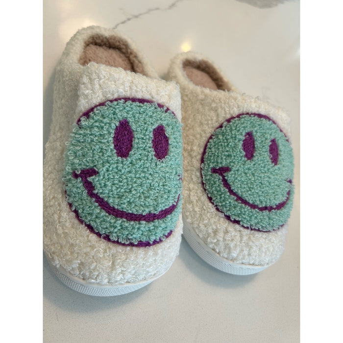 Rosyclo Smile Face Slippers -  Cute Indoor/Outdoor Happy Face Shoes, Size C