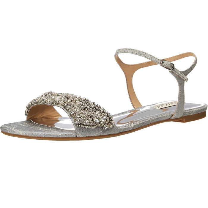 Badgley Mischka Women's Carmella Flat Sandal, size 6