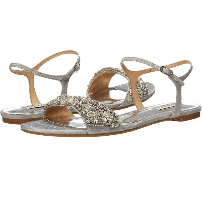 Badgley Mischka Women's Carmella Flat Sandal, size 6