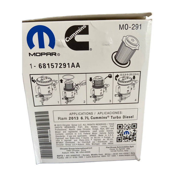 Mopar Fuel Filter MO-291 for Cummins Engines * Sealed in Original Plastic Wrap H111