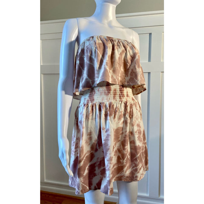 Ocean Drive Strapless Tie Dye Dress - Women’s Size M - *Pink and White WD05