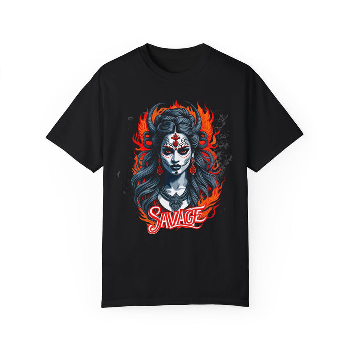 Kali the Destroyer Hindu Goddess SAVAGE Unisex Garment-Dyed T-Shirt Comfort Colors Great Gift Idea Stylish and Trending