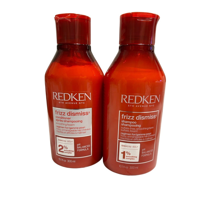 Redken Frizz Dismiss Shampoo & Conditioner Duo 10.1 oz Each Anti-Frizz Hair Care