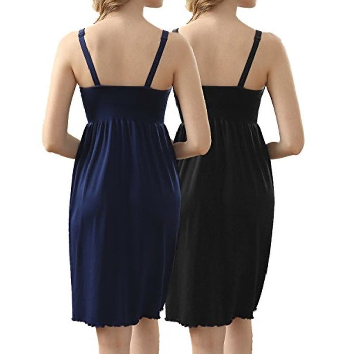 iLoveSIA Nursing Sleepwear Maternity Dress - 2 Pack* Blue & Black  Size 3XL 210