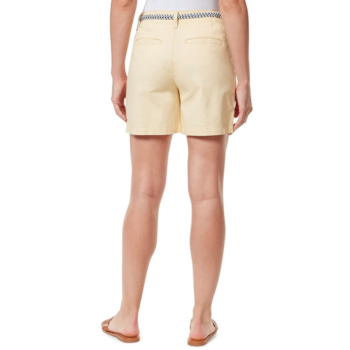 Gloria Vanderbilt Midrise Belted Trouser * Short - Sz 8, Cotton-Spandex Blend