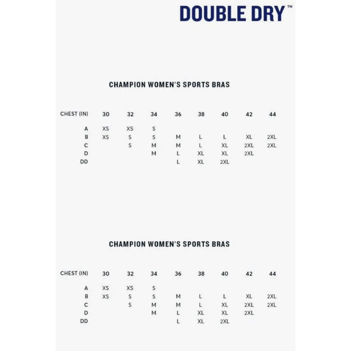 Champion Double Dry Racerback Sports Bra - White - Women's Size Large* wom213