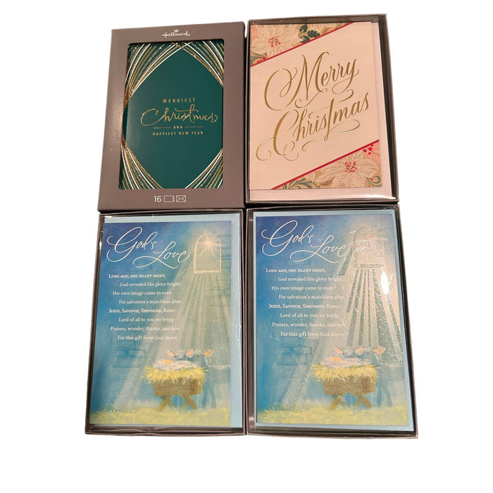 4 Boxes of Beautiful Christmas Cards 64 Cards
