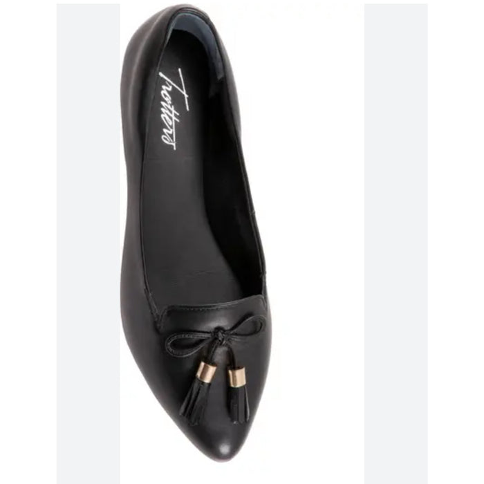 Trotters Women's Estee Ballet Flat, Black, Size 9 Wide Shoes