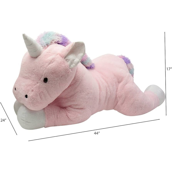Animal Adventure Sqoosh2Poof Giant Plush Unicorn - 44" Ultra Soft Stuffed Animal