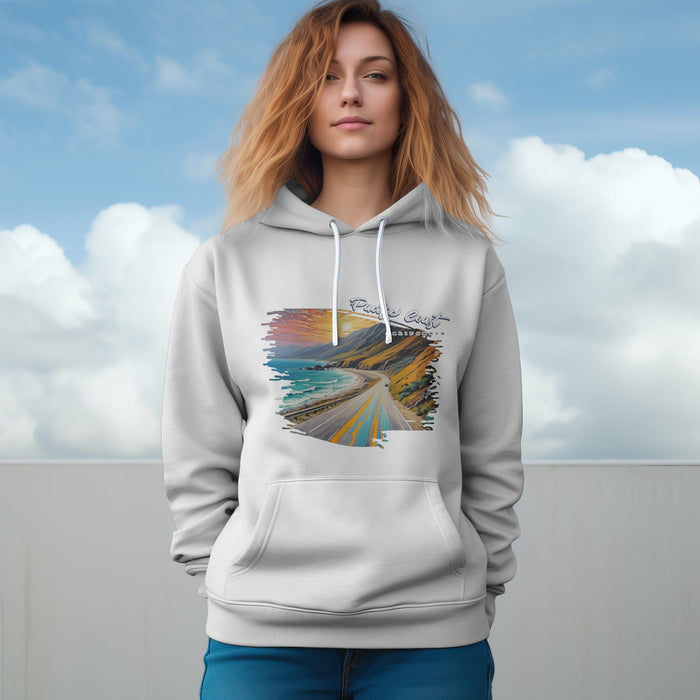 Pacific Coast Highway California Hoodie  Embrace Coastal Adventure in Style!