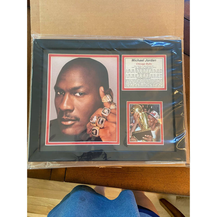 Legends Never Die"Michael Jordan Rings" Framed Photo Collage, 11 x 14-Inch