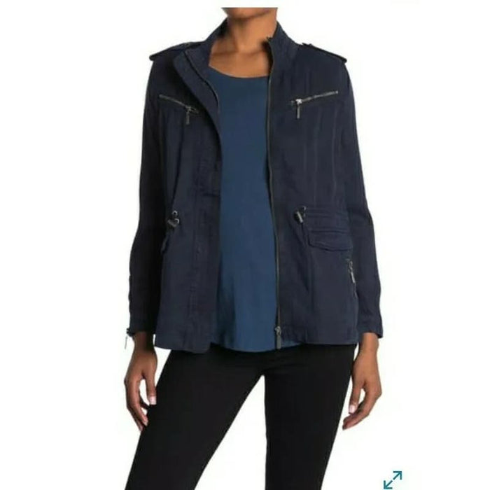 MAX Jeans Women's Utility Zip Front Jacket - Martini Navy, Size XS * wom511
