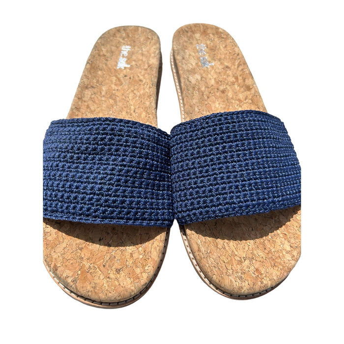 THE SAK Women's Mendocino Crochet Slide Sandals: Eco-Friendly Comfort, SZ 10