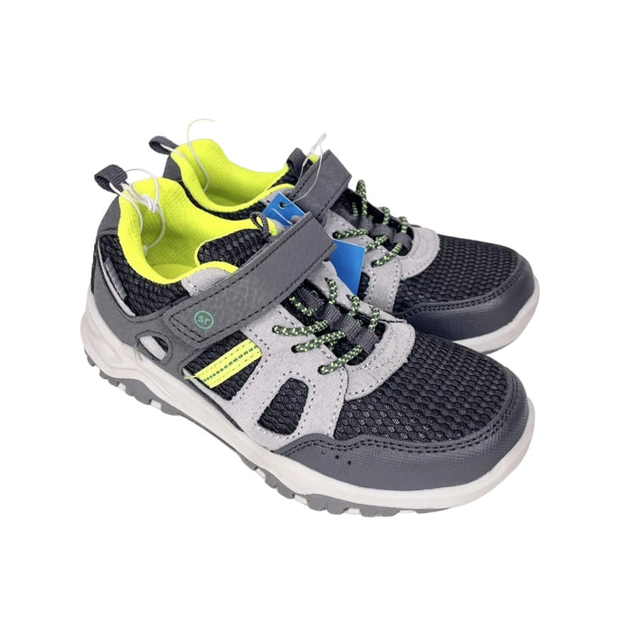 Stride Rite Toddler 360 Unisex Sneakers, Size 12, Gray/Lime Green - $45 MSRP"