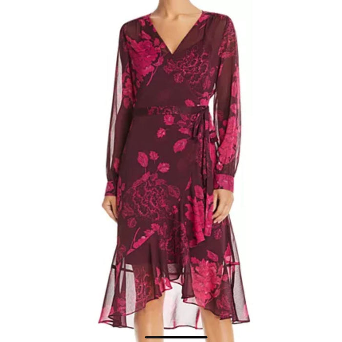 Nanette Nanette Lepore Beautiful Floral Wrap Dress Sz 6 * ND14