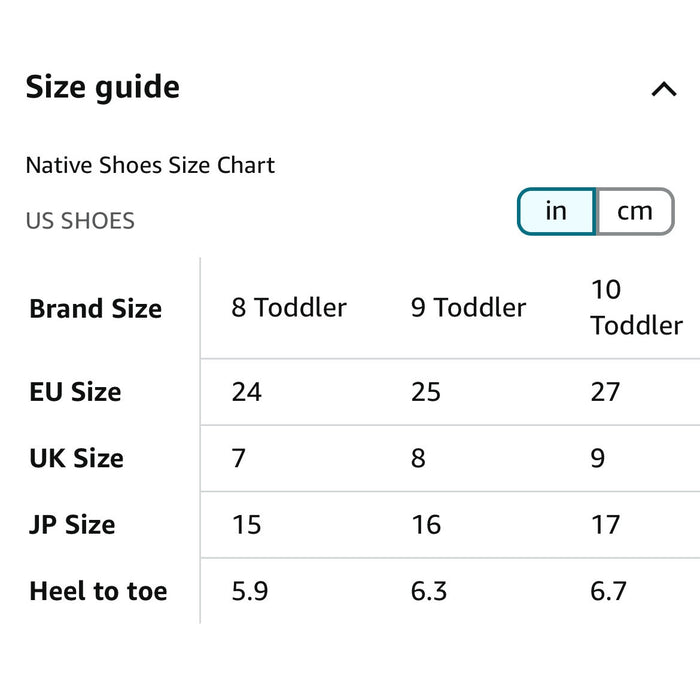 Native Shoes Miles Water-Resistant Slip-On Kids Shoe (Toddler) - Size 9T