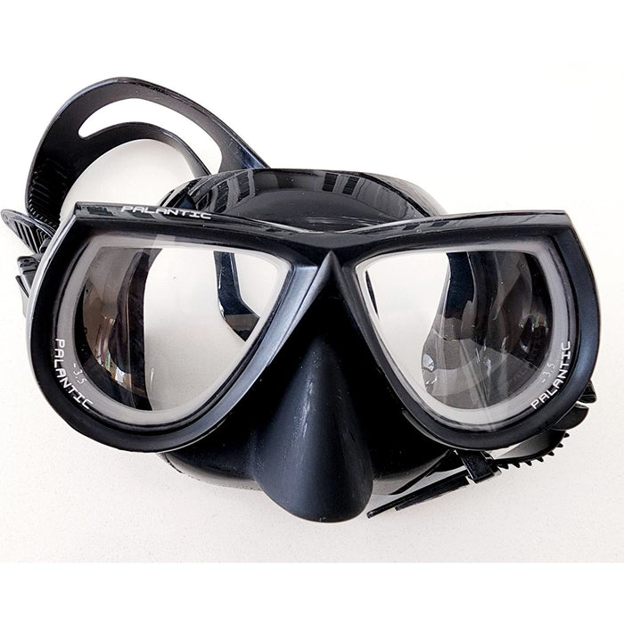 "Palantic Black Dive Mask with Nearsighted Prescription RX Optical Lenses (-3.5)"