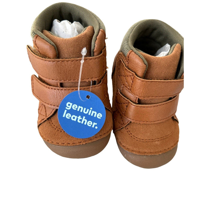 Stride Rite Martin Tan Boot - Comfort and Style for New Walkers - SZ 5 Months