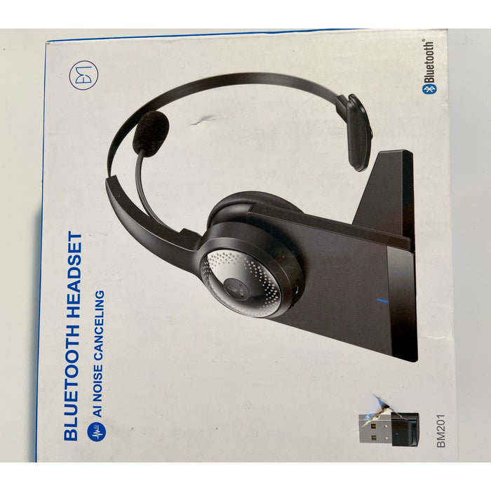 Sky Wing Bluetooth Headset V5.0 with AI Noise Canceling Microphone - Model BM201