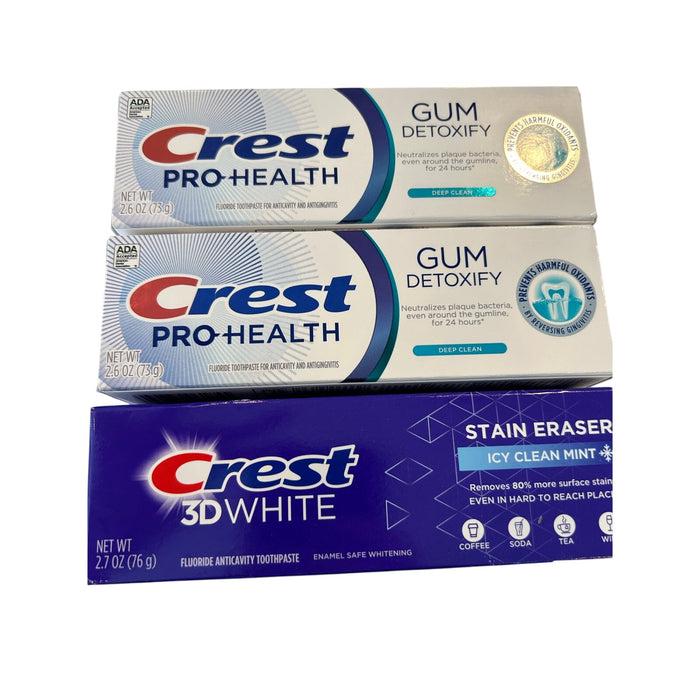 Crest Oral-B 7 Piece Oral Care Bundle Toothpaste and Toothbrush