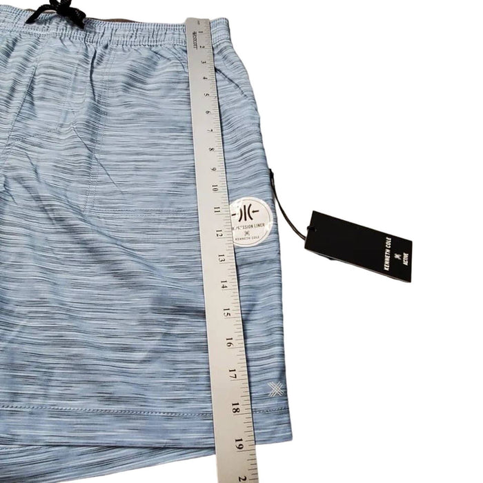 Kenneth Cole Men's Blue Striped Board Shorts Swim Trunks, Size X-Large * men909