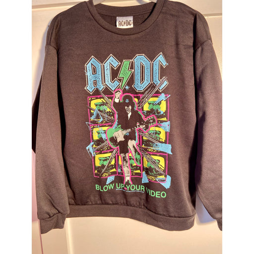 AC/DC Small / Black AC/DC Rock Band Black Sweatshirt | Men’s Size S * NEW | Blow Up Your Video MSS21