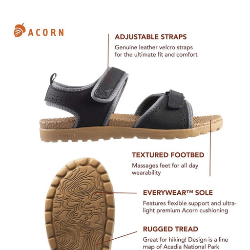 ACORN 12 / multi Acorn Men's Everywear Grafton Sandal | Sz 12 Lightweight with Cushioned Footbed