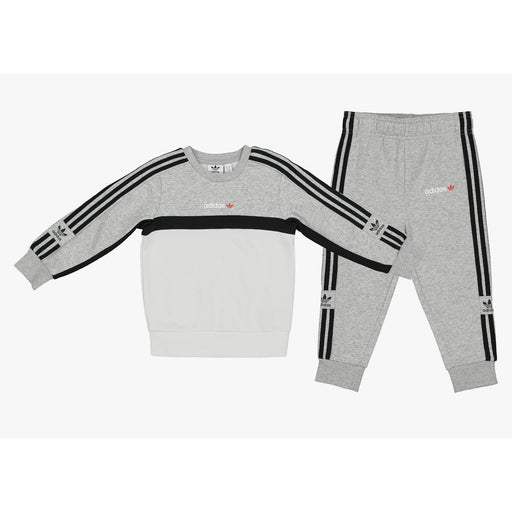 Adidas 18 Months / Gray adidas Originals Infant and Toddler Crew Set, Sweatshirt * Sweatpants SZ18M  k310