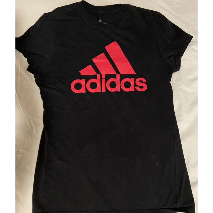 Adidas Small / Black adidas Badge of Sport Womens Tee * Black Tshirt Graphic Apparel - Size S