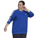 Adidas XXL / Blue adidas Women's 3-Stripe Fleece Sweatshirt * Bold Blue/White, Size 2Xwom812