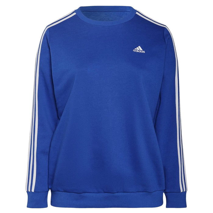 Adidas XXL / Blue adidas Women's 3-Stripe Fleece Sweatshirt * Bold Blue/White, Size 2Xwom812