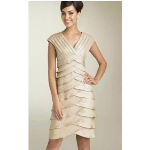 Adrianna Papell 10 / white Adrianna Papell Beautiful Cocktail Dress - Size 10 - Elegant Style* WD31