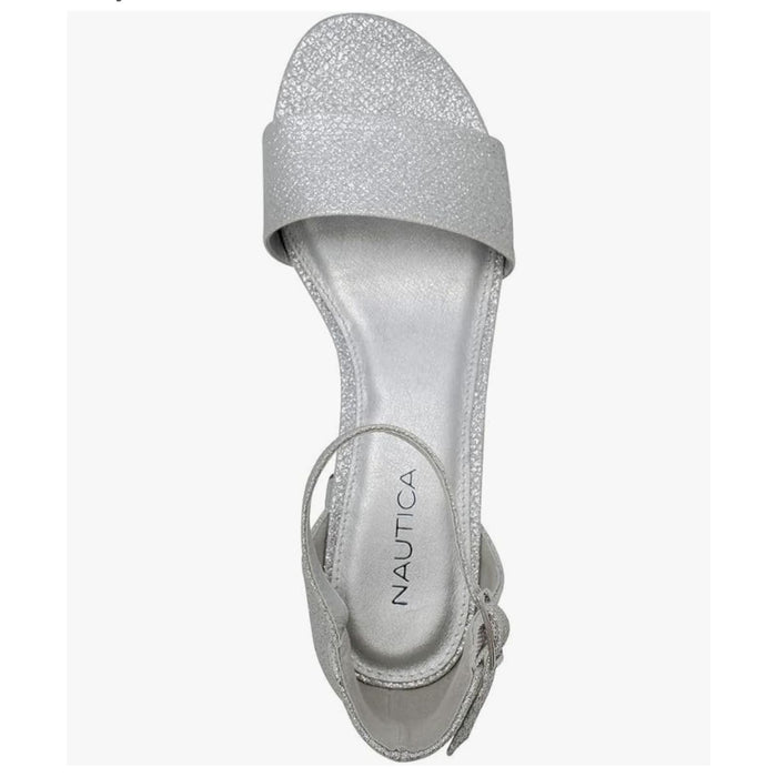 "Nautica Yona/Silver Glitter Women's Sandals, Size 7.5"