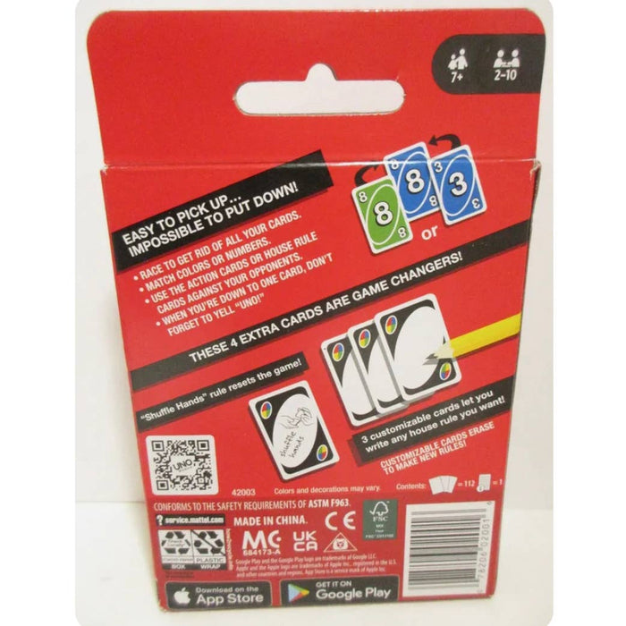UNO Card Game - Now With Customizable Wild Cards, BRAND NEW, FREE US SHIPPING