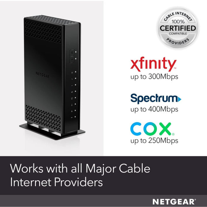 NETGEAR C6230 Cable Modem with Built-in WiFi Router Dual-Band AC1200 Beamforming