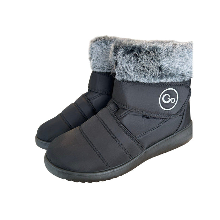 Aizonme Shoes Aizonme Women’s Gray Winter Snow Boots Size 9 Faux Fur Lined, Non-Slip Sole