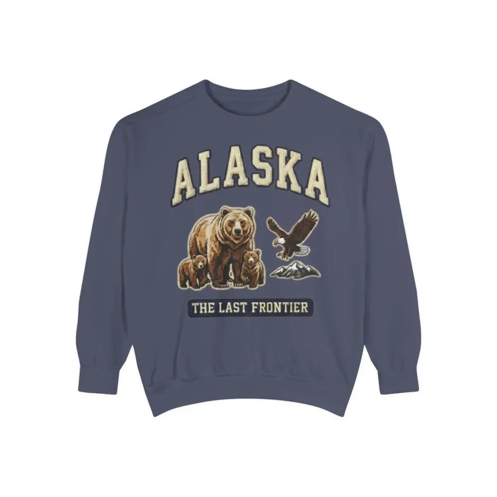 Vintage inspired bear and eagle graphic wildlife Alaska sweatshirt