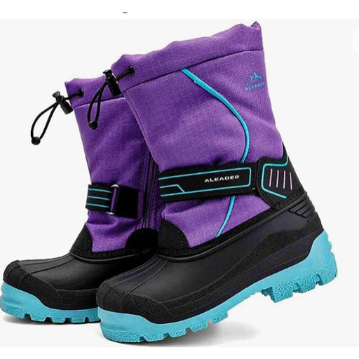 Aleader 5 / Black/Purple ALEADER Kids Insulated Snow Boots - Waterproof Girls Size 5