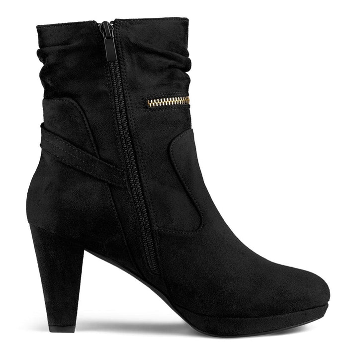 Allegra K 6.5 / Black Allegra K Women's Ankle Zip Platform High Heel Boots Mid Calf SZ 6.5 Womens Shoe