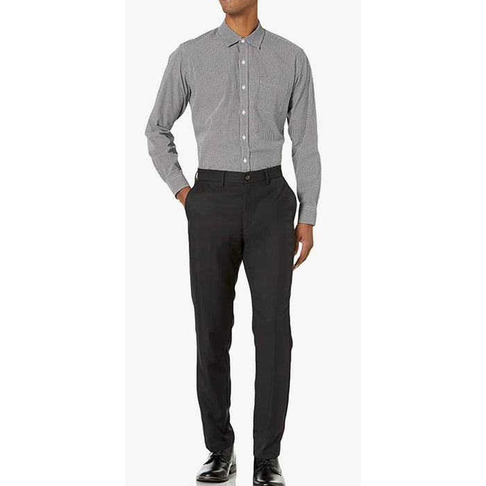 Amazon Essentials 36W-32L / Black "Amazon Essentials Men's Slim-Fit Flat-Front Pants - 36W-32L - Mens 155"