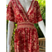 Angie’s Angies Red Floral Printed Maxi Dress Bohemian Elegance for Spring* Size MED WD46