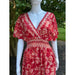 Angie’s Angies Red Floral Printed Maxi Dress Bohemian Elegance for Spring* Size MED WD46