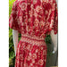 Angie’s Angies Red Floral Printed Maxi Dress Bohemian Elegance for Spring* Size MED WD46