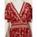 Angie’s Angies Red Floral Printed Maxi Dress Bohemian Elegance for Spring* Size MED WD46